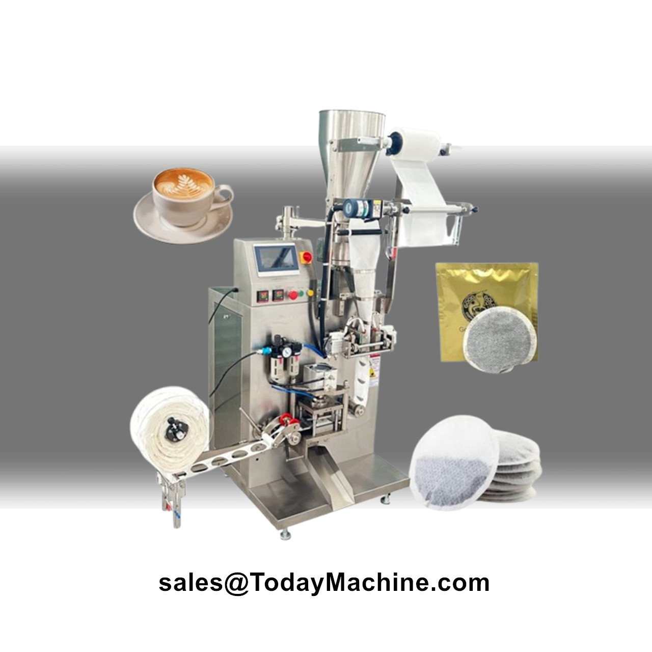 Coffee Tea Machine - เครื่องบรรจุและแพ็คผงกาแฟแบบอัตโนมัติสำหรับถุงชากระดาษกรองทรงกลม