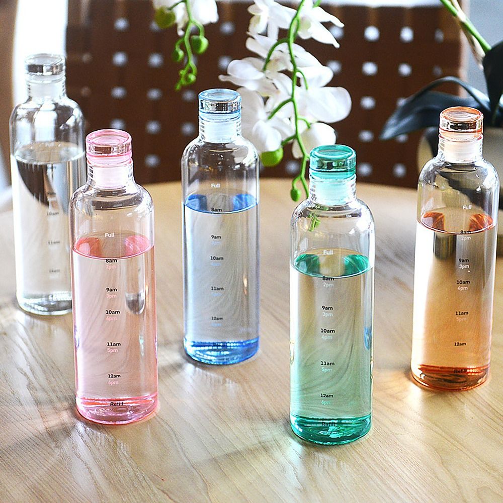Juice Tea Coffee - 500/750ML ขวดน้ํา INS สไตล์ Timescale โปร่งใสชาถ้วยกาแฟ