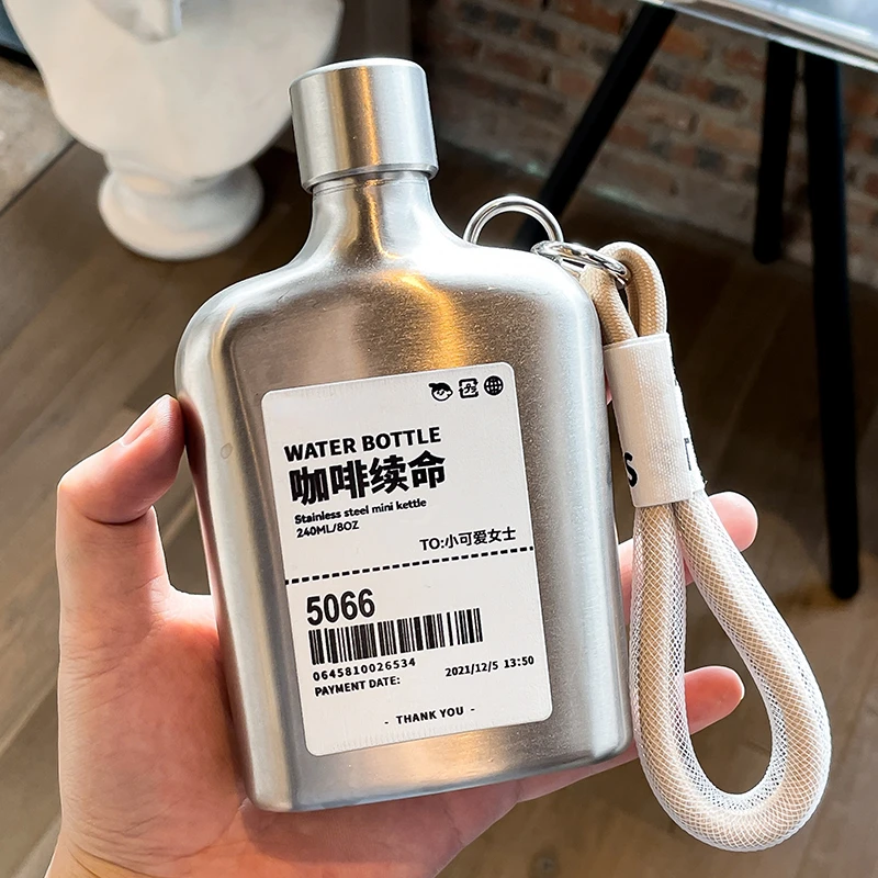Coffee Tea Vodka - 9oz สแตนเลสสตีลสะโพกขวดเหล้าขวดไวน์แบบพกพากลางแจ้ง Camping วอดก้า Flagon วิสกี้กาแฟนมชาหม้อ