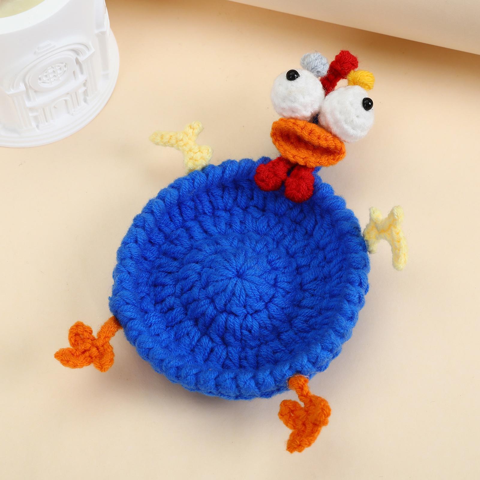 Coffee Tea Knits - แผ่นรองแก้วโครเชต์ 3 มิติ ถักทอ งานแฮนด์เมด ลายสัตว์
