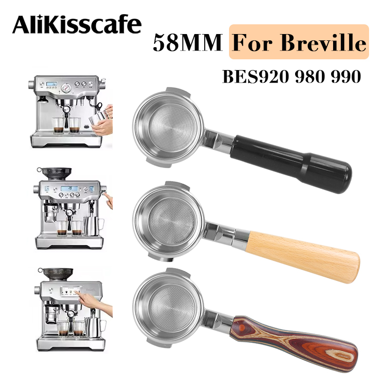 Coffee And Tea Filter - เครื่องชงกาแฟขนาด58มม. สำหรับ Breville BES920 990 980พร้อมอุปกรณ์เสริมสำหรับชงกาแฟ