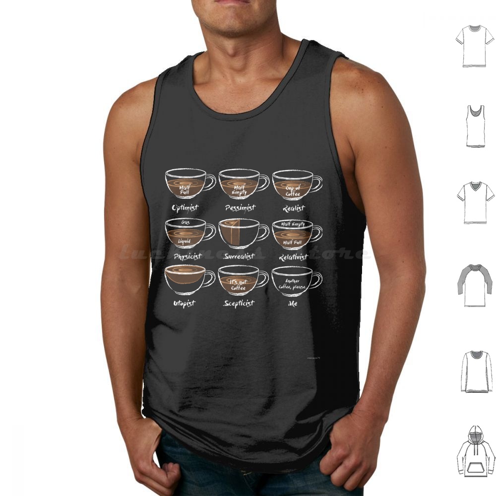 Coffee Tea Knits - เสื้อกล้ามลายกาแฟอีกแบบ เสื้อกั๊กไม่มีแขน ลายเครื่องดื่มกาแฟ สไตล์เรโทร วินเทจ เอสเพรสโซ