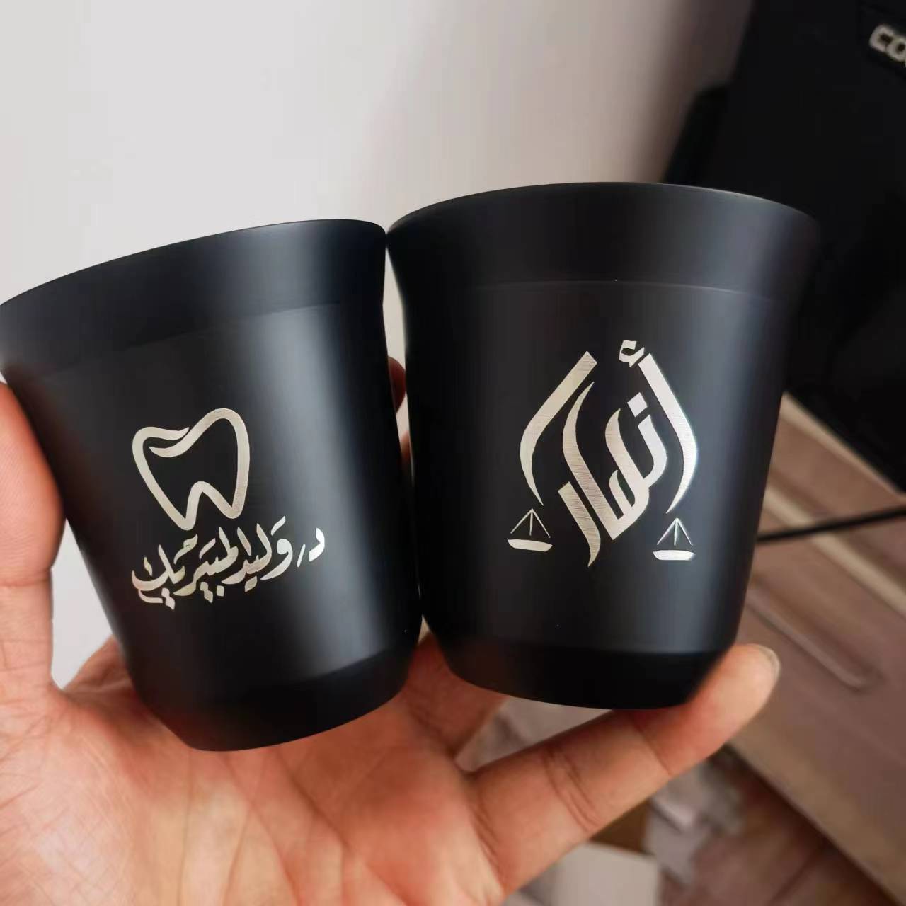 Double Wall Mug - แก้วเอสเพรสโซ่สแตนเลสสองชั้นแบบเก็บความร้อน, แก้วกาแฟเอสเพรสโซ่, แก้วเดมิทาสส์แบบกำหนดชื่อ/ข้อความ/โลโก้ได้, แก้วมัคเอสเพรสโซ่