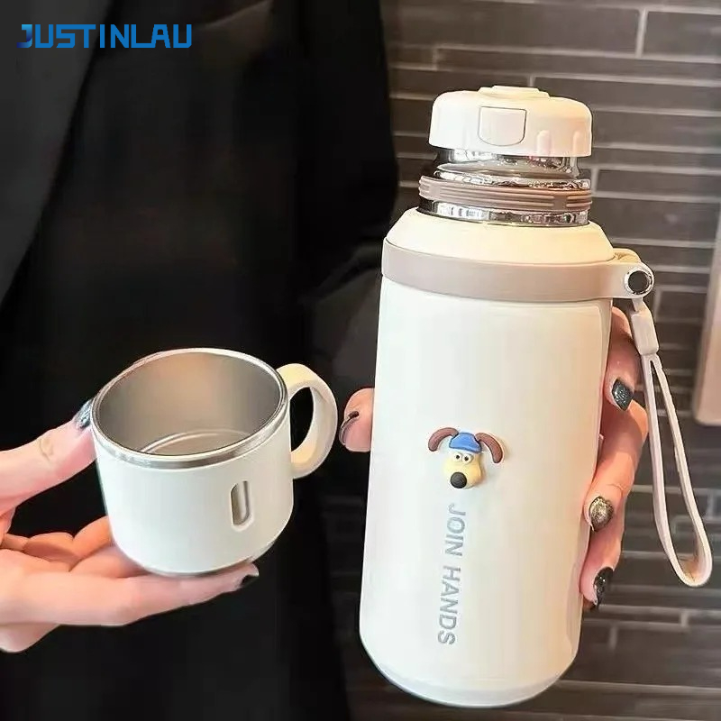 Coffee Tea Weight Loss - กระติกน้ำร้อน JUSTINLAU 600/800 มล. กระติกน้ำสุญญากาศสำหรับครัว พร้อมที่กรองชา
