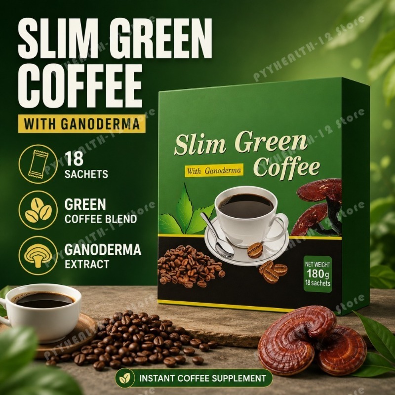 Coffee Tea For Weight Loss - สลิม กรีนคอฟฟี่ สารสกัดชาเขียวเห็ดหลินจือ แอลคาร์นิทีน สารสกัดจากผลส้มแขก โสม