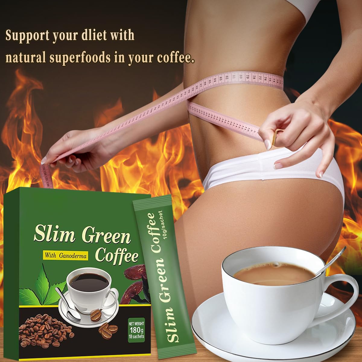 Coffee Tea Weight Loss - 18 ชิ้น/กล่อง Premium Slim กาแฟสีเขียวสําหรับลดน้ําหนัก Super