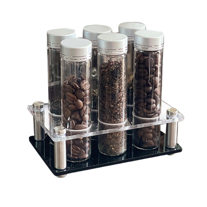 Coffee Tea Jars - เมล็ดกาแฟคอนเทนเนอร์แบบพกพา Coffee Storage Jar ชั้นวางแก้วชาหลอดขวดซิลิโคนช่องทาง Espresso