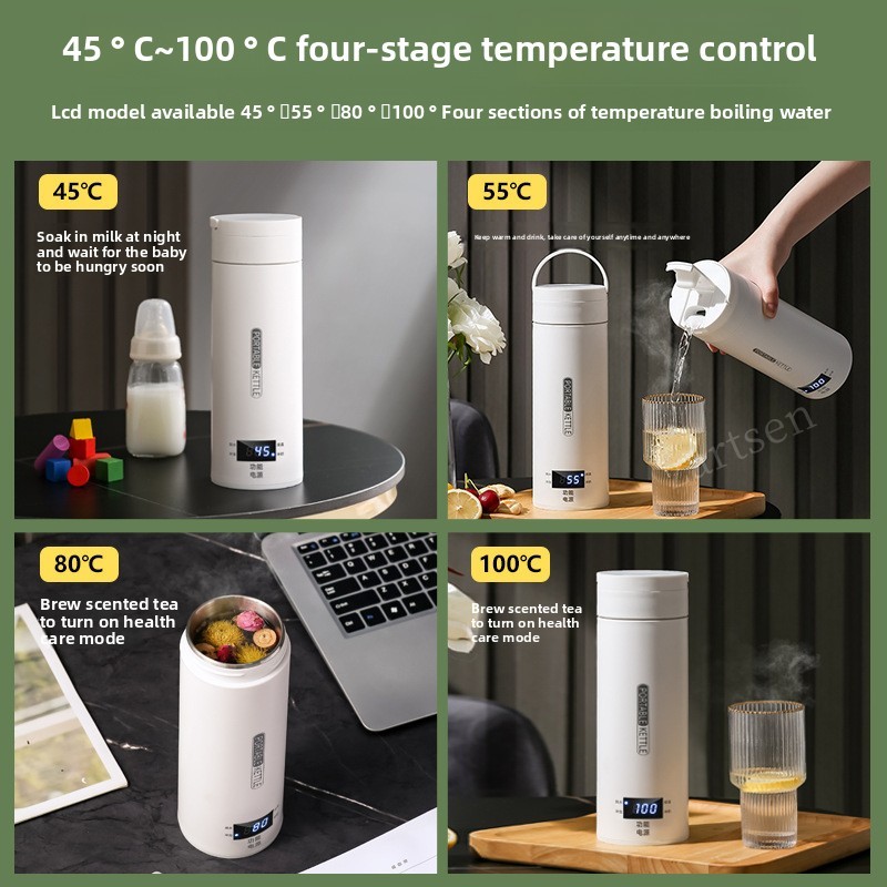 500ML ไฟฟ้ากาต้มน้ําแบบพกพาชาก - Coffee Tea Menu บทวิจารณ์และราคา