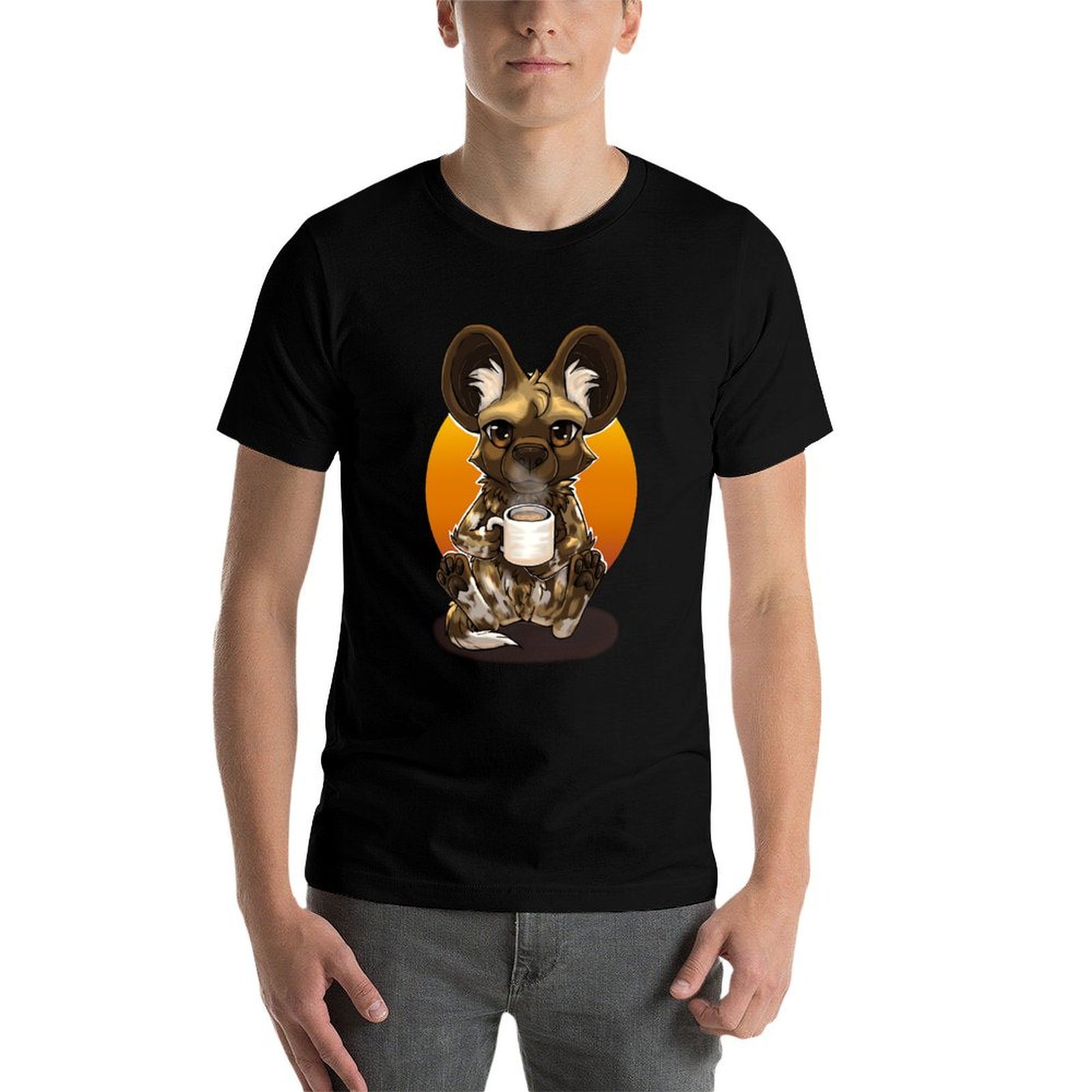 เสื้อยืดลายสุนัขป่าแอฟริกันสำห - Coffee Tea Knits บทวิจารณ์และราคา