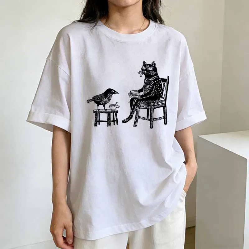 กาแฟ ชา กับเพื่อนๆ เสื้อยืดพิม - Coffee Tea Knits บทวิจารณ์และราคา