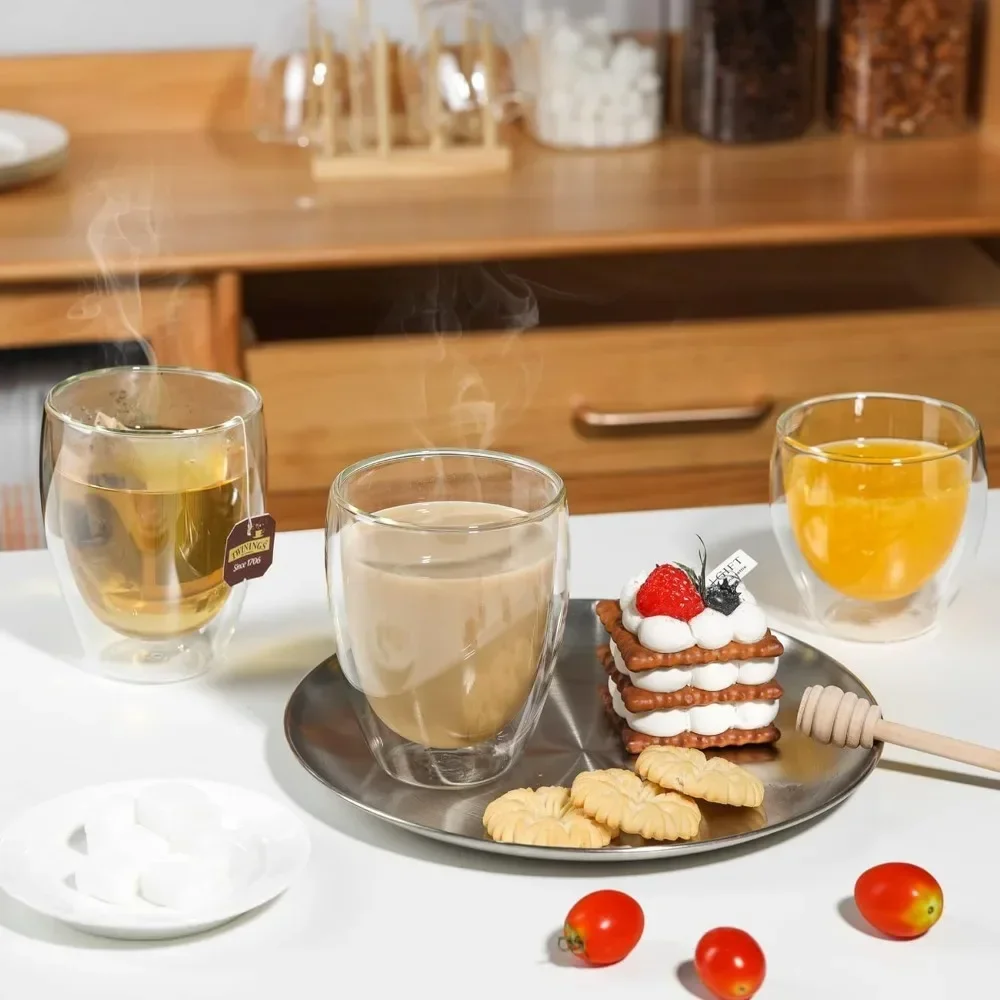 6 pcs ล้างผนังคู่แก้วกาแฟ 80 m - Juice Tea Coffee บทวิจารณ์และราคา