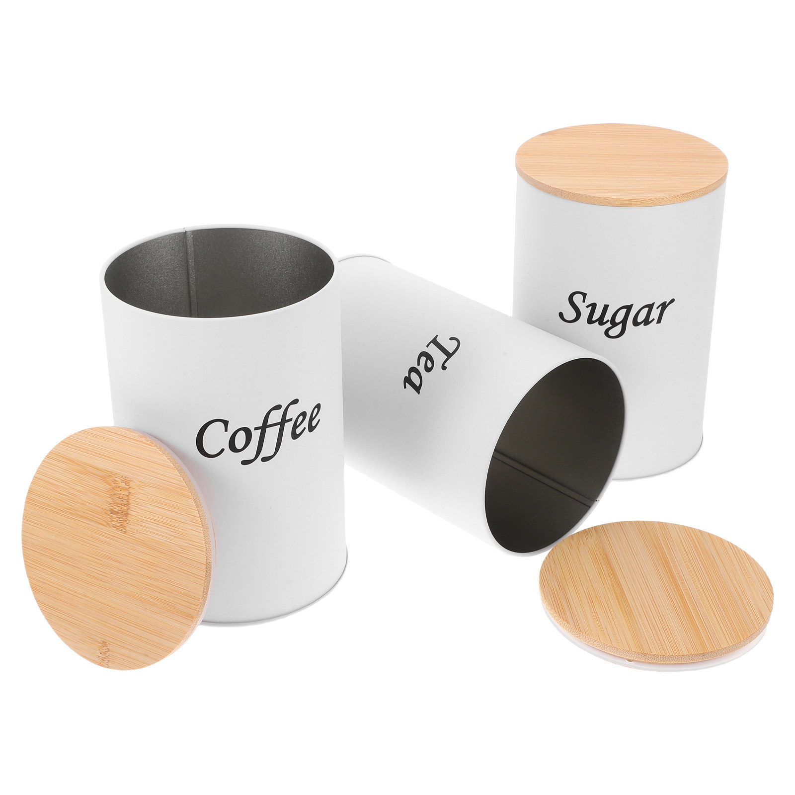 กระป๋องทรงกลมสุญญากาศ 3 ชิ้น ต - Coffee Tea Bean บทวิจารณ์และราคา
