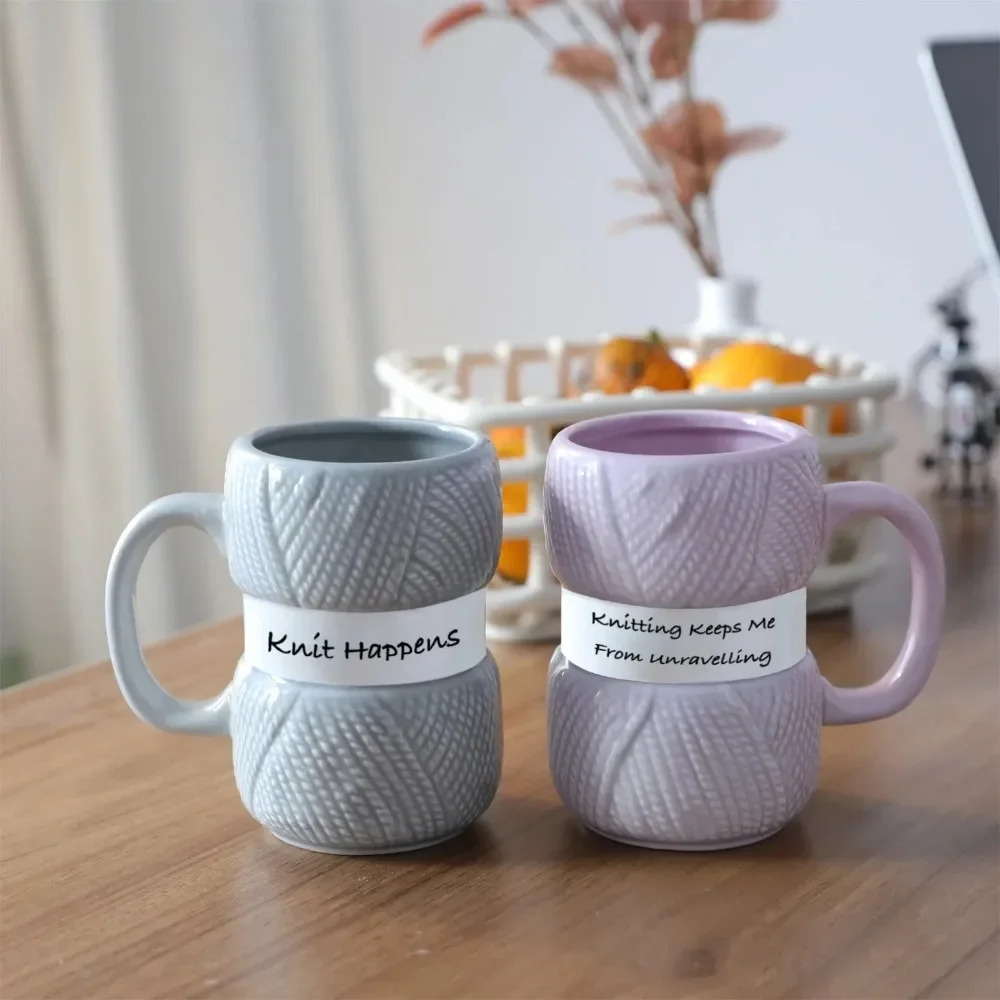 แก้วกาแฟเซรามิกสไตล์ถักไหมพรม, - Coffee Tea Knits บทวิจารณ์และราคา