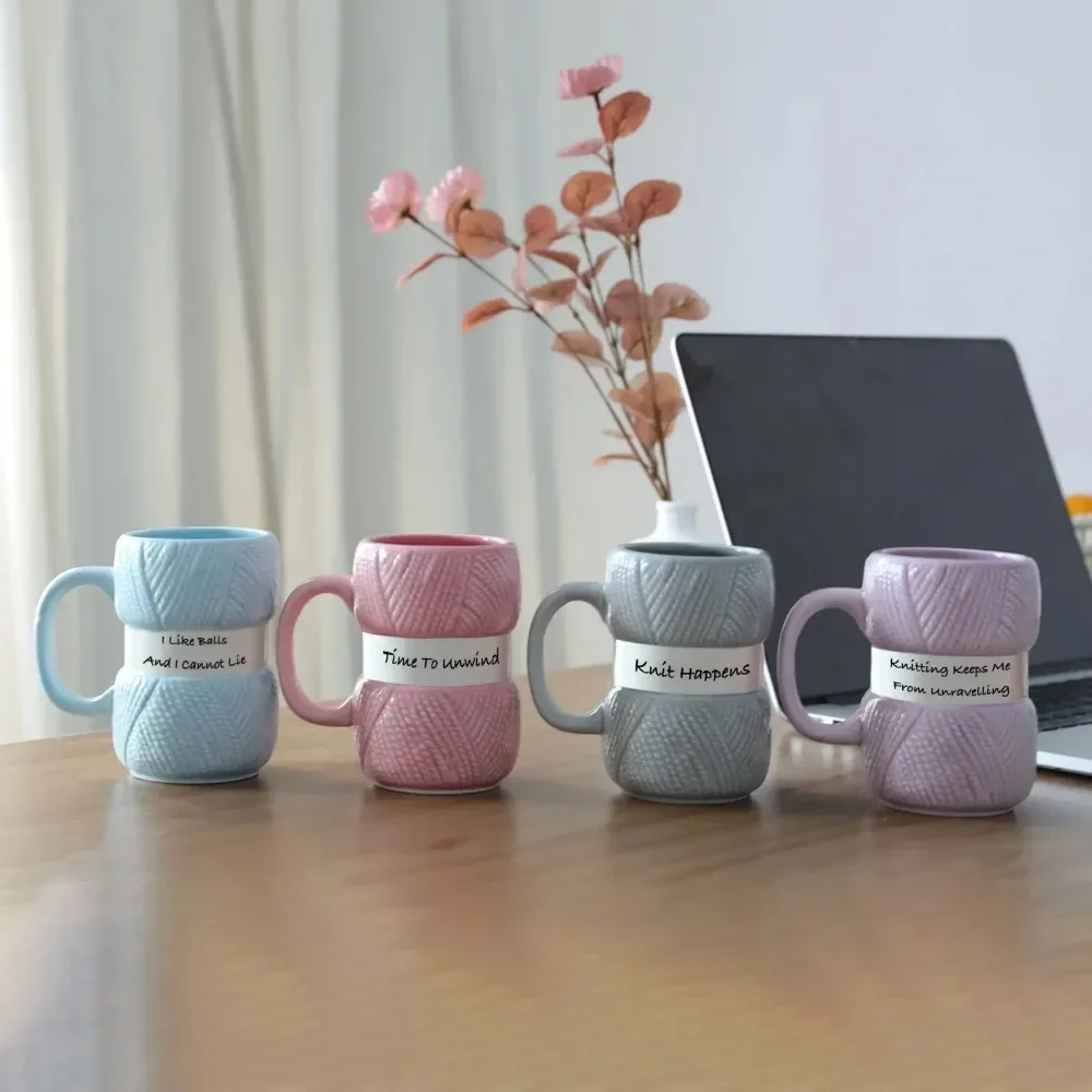 แก้วกาแฟเซรามิกสไตล์ถักไหมพรม, - Coffee Tea Knits บทวิจารณ์และราคา