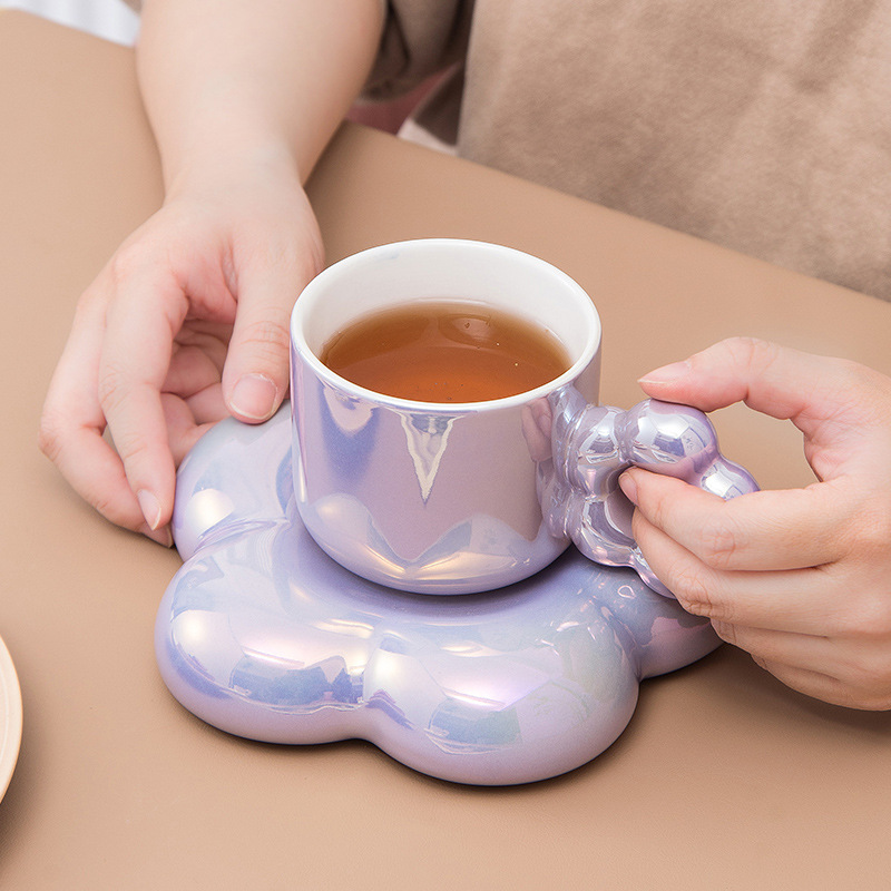ชุดถ้วยกาแฟและจานรองเซรามิกสํา - Espresso Cup Saucer บทวิจารณ์และราคา