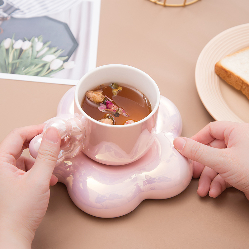 ชุดถ้วยกาแฟและจานรองเซรามิกสํา - Espresso Cup Saucer บทวิจารณ์และราคา