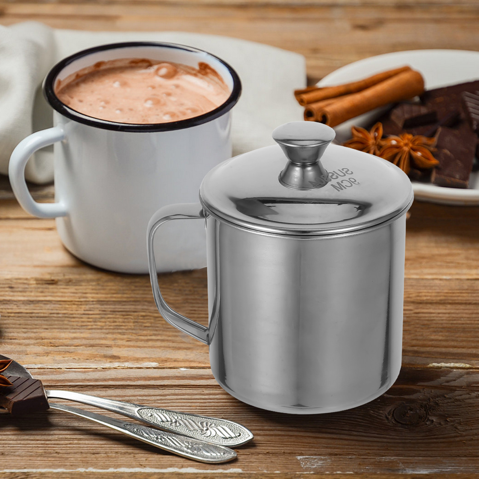แก้วสแตนเลสสองชั้นเก็บความร้อน - Mug Tea Coffee บทวิจารณ์และราคา