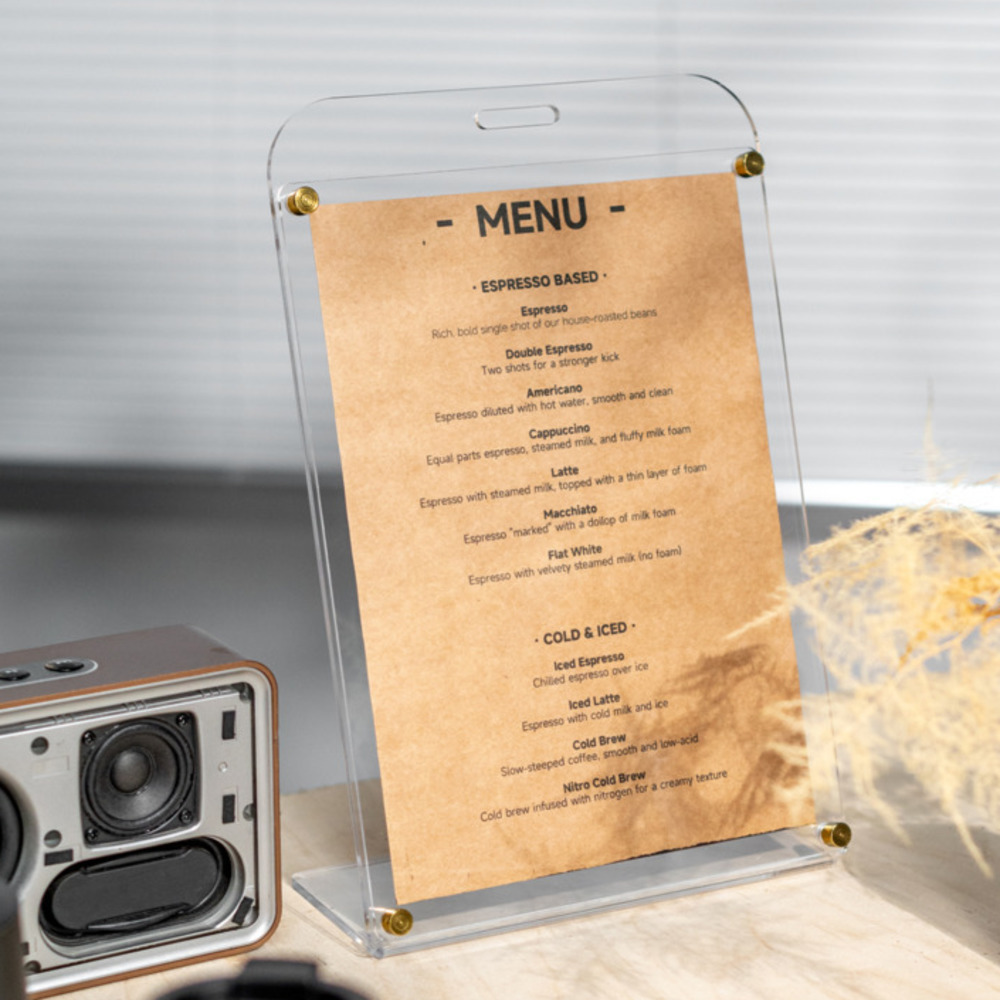 ป้ายอะคริลิคใสตั้งโต๊ะ 1 ชิ้น  - Coffee Tea Menu บทวิจารณ์และราคา