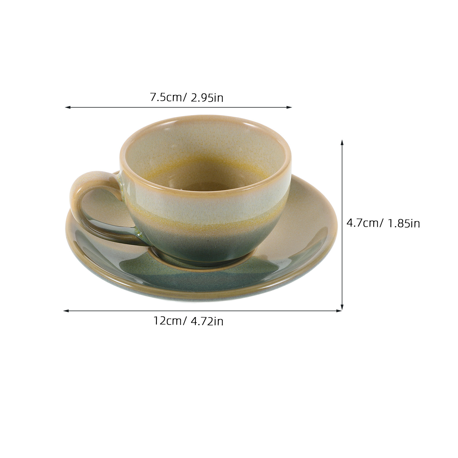ชุดแก้วกาแฟเซรามิกพร้อมจานรอง  - Espresso Cup Saucer บทวิจารณ์และราคา