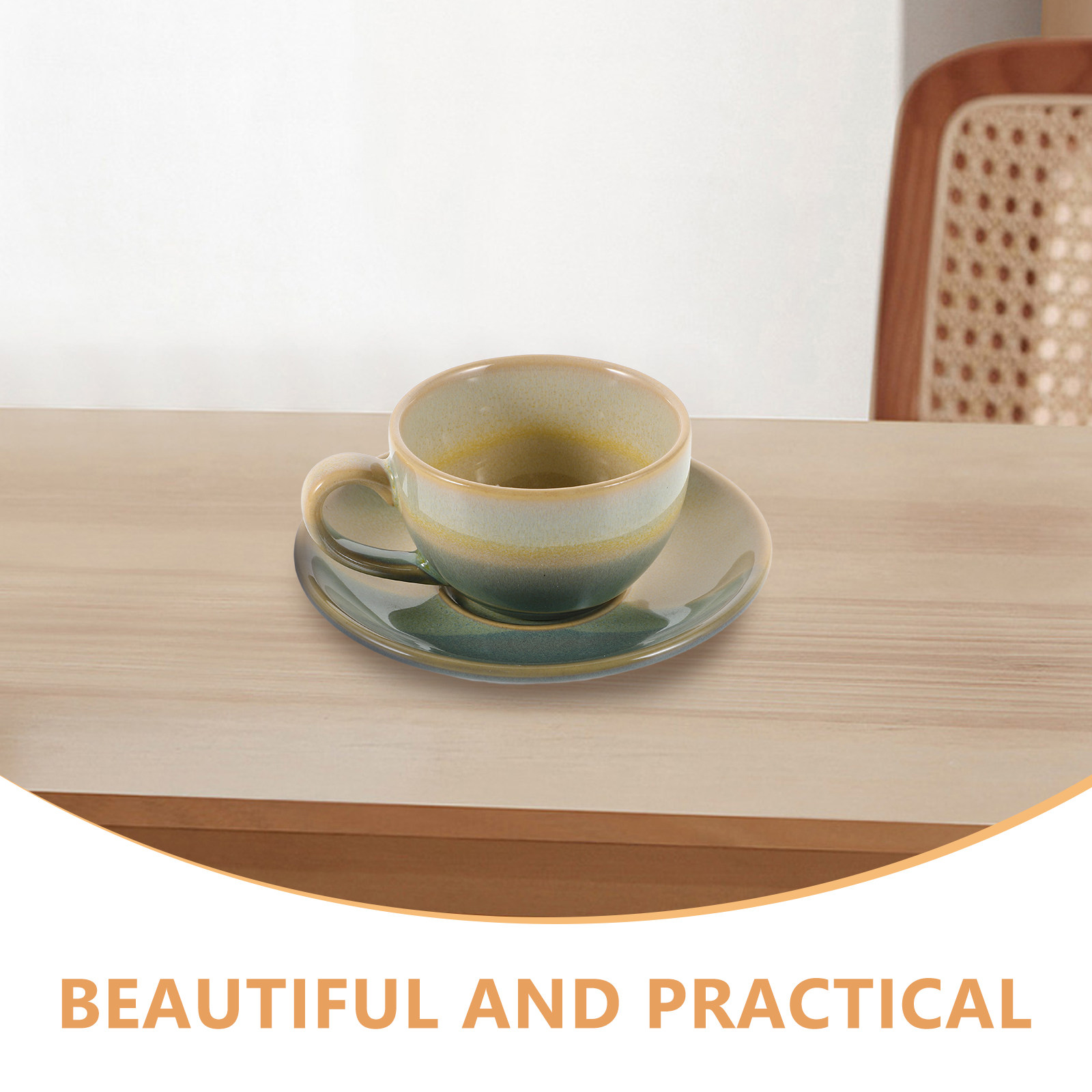 ชุดแก้วกาแฟเซรามิกพร้อมจานรอง  - Espresso Cup Saucer บทวิจารณ์และราคา