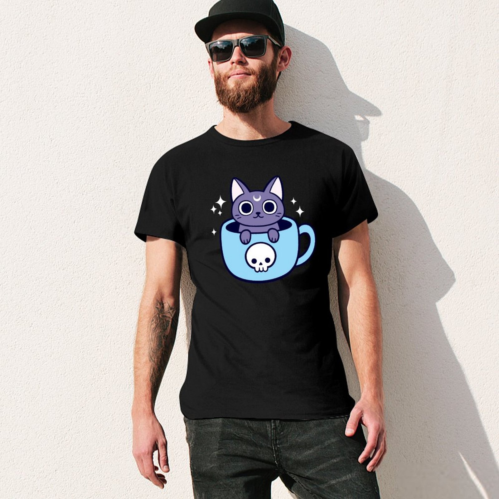 เสื้อยืด Black Magic Tea / Cof - Coffee Tea Knits บทวิจารณ์และราคา