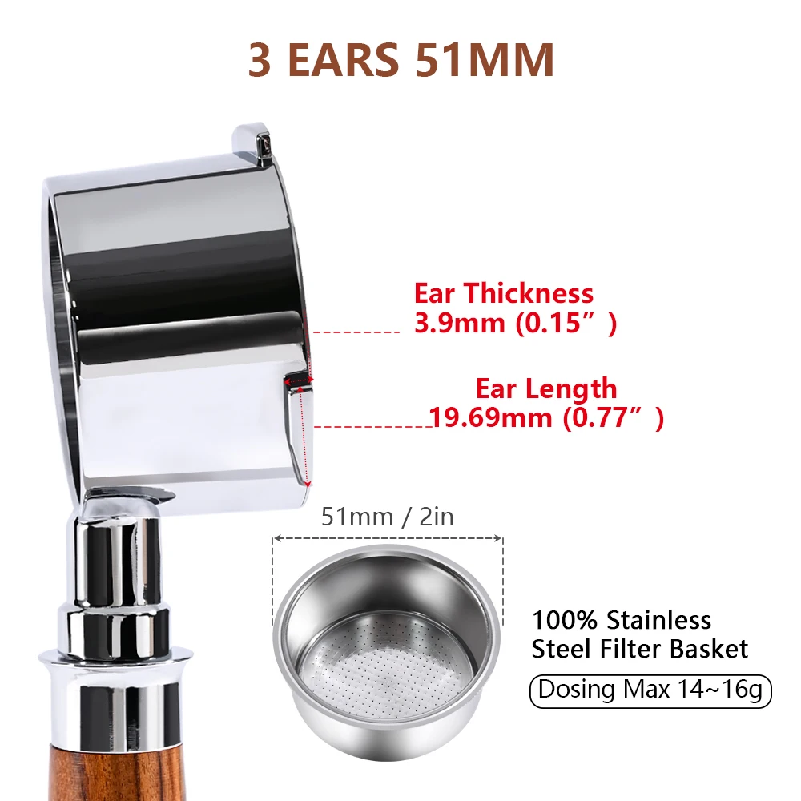 พอร์ทาฟิลเตอร์แบบไม่มีก้น 51 ม - Coffee And Tea Filter บทวิจารณ์และราคา