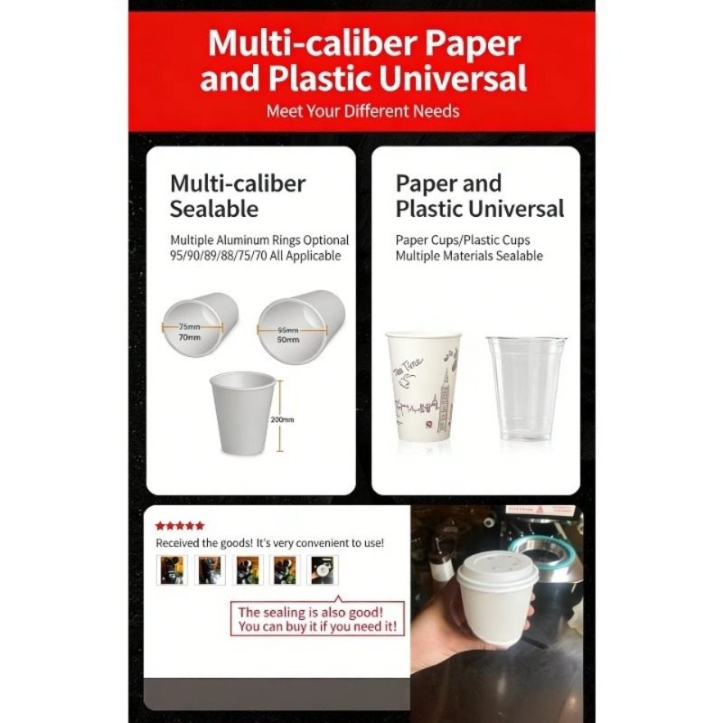 เครื่องซีลฝาพลาสติกอัตโนมัติเช - Coffee Tea Machine บทวิจารณ์และราคา