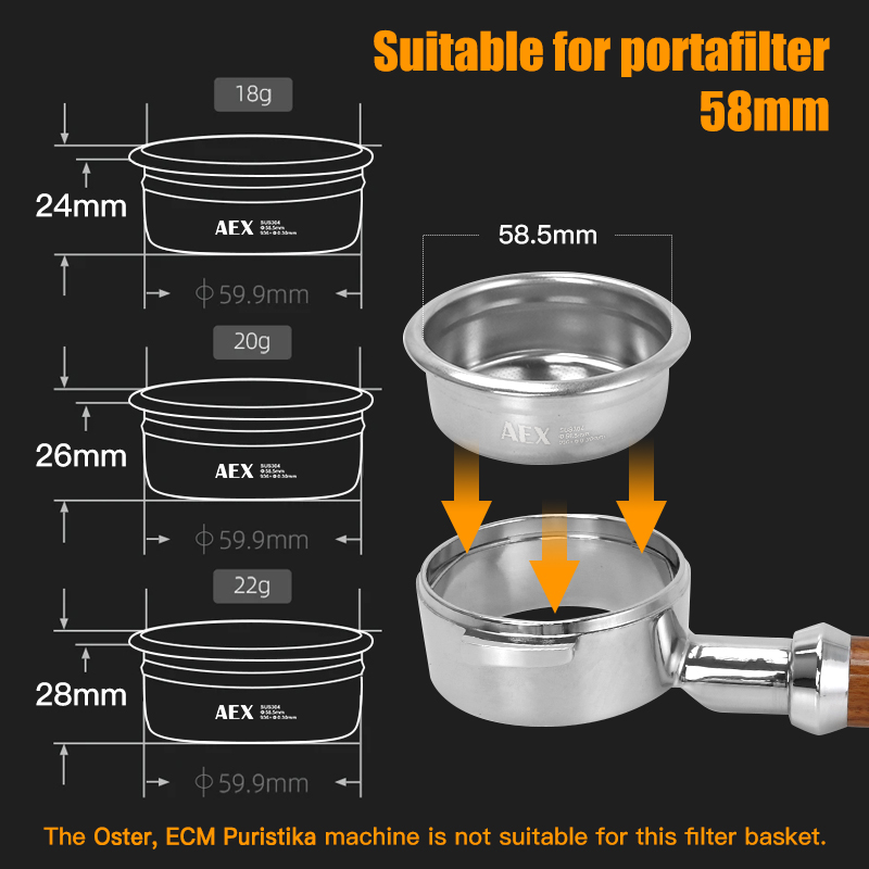 ตะกร้ากรองกาแฟ 58MM AEX ที่แม่ - Coffee And Tea Filter บทวิจารณ์และราคา