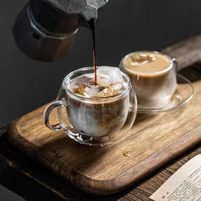 150/300ml คู่ด้านล่างแก้วถ้วยก - Coffee Tea Vodka บทวิจารณ์และราคา