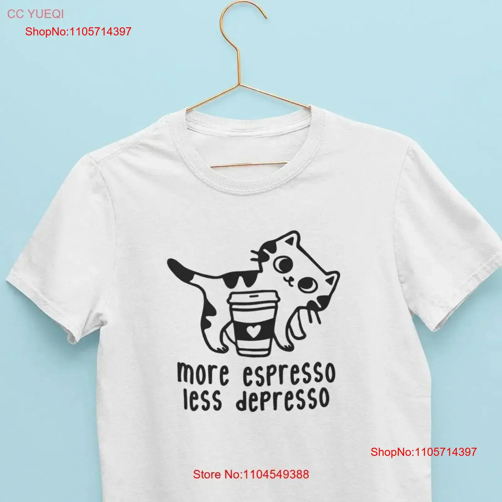 เสื้อยืด More Espresso Less De - Coffee Tea Knits บทวิจารณ์และราคา