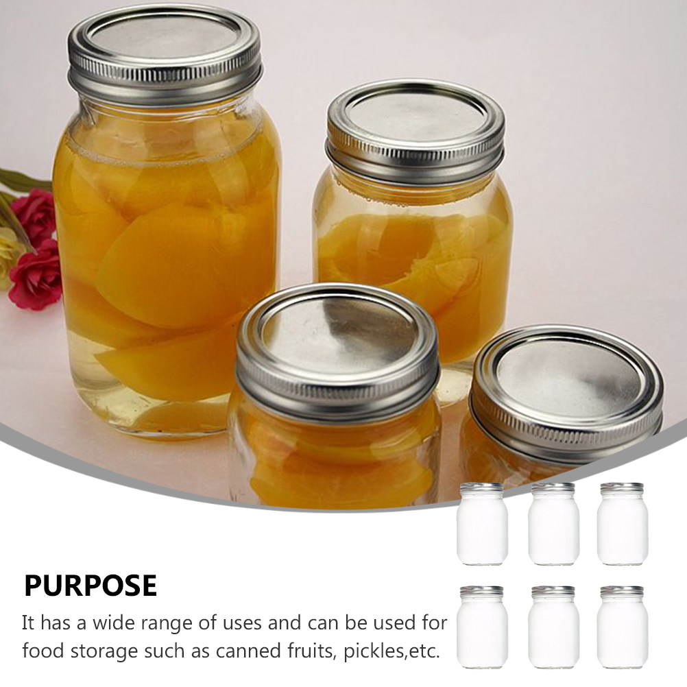 ขวดแก้วใสทรงกลม 6 ชิ้น พร้อมฝา - Coffee Tea Jars บทวิจารณ์และราคา
