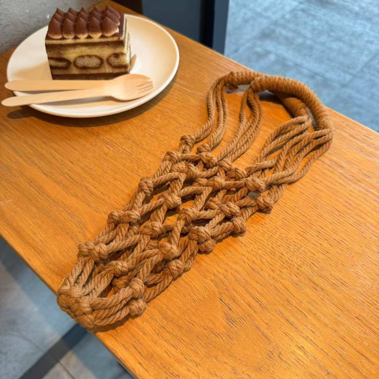 กระเป๋าใส่แก้วน้ำแบบถักมือ 2 ช - Coffee Tea Knits บทวิจารณ์และราคา