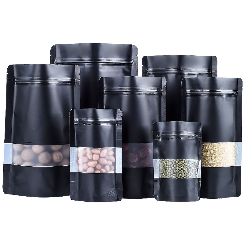 100PCS Stand-up Matte สีดําอลู - Coffee Tea Day บทวิจารณ์และราคา