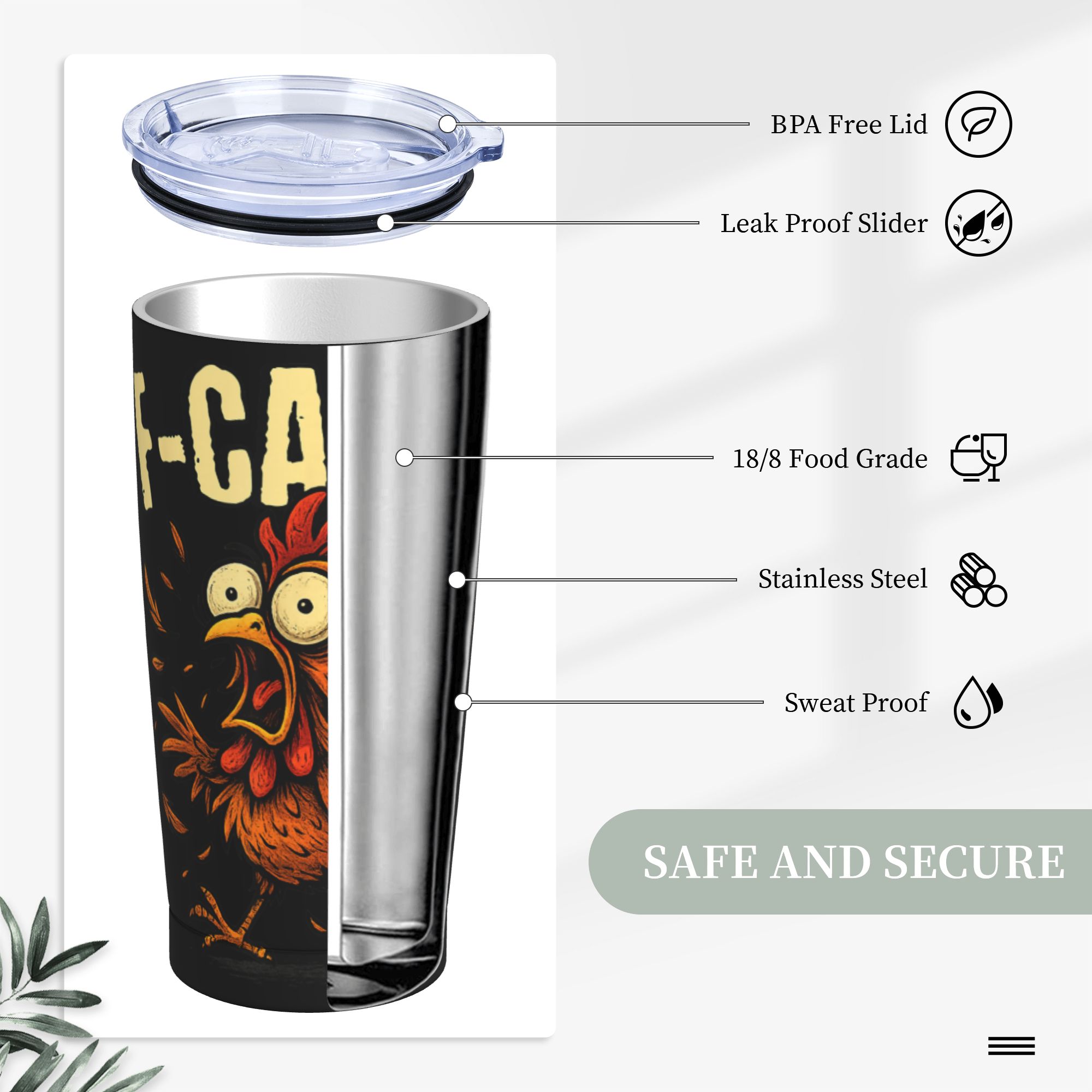 แก้วเก็บความร้อนสุญญากาศ F-Caw - Double Wall Mug บทวิจารณ์และราคา