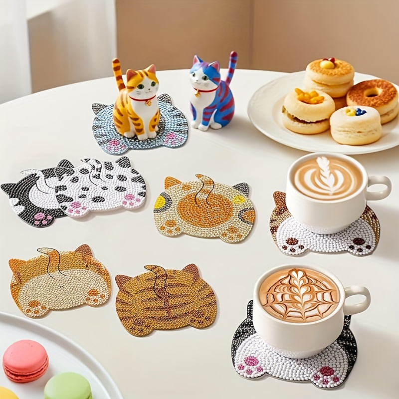 ชุดแผ่นรองแก้วไม้ DIY ลายเพชร  - Mug Tea Coffee บทวิจารณ์และราคา