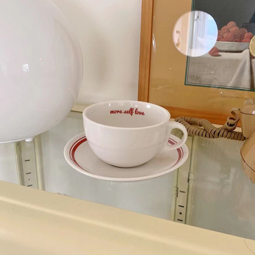 ชุดตัวอักษรแก้วกาแฟจานรองแบบเก - Espresso Cup Saucer บทวิจารณ์และราคา