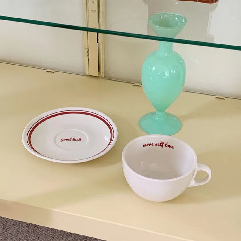 ชุดตัวอักษรแก้วกาแฟจานรองแบบเก - Espresso Cup Saucer บทวิจารณ์และราคา