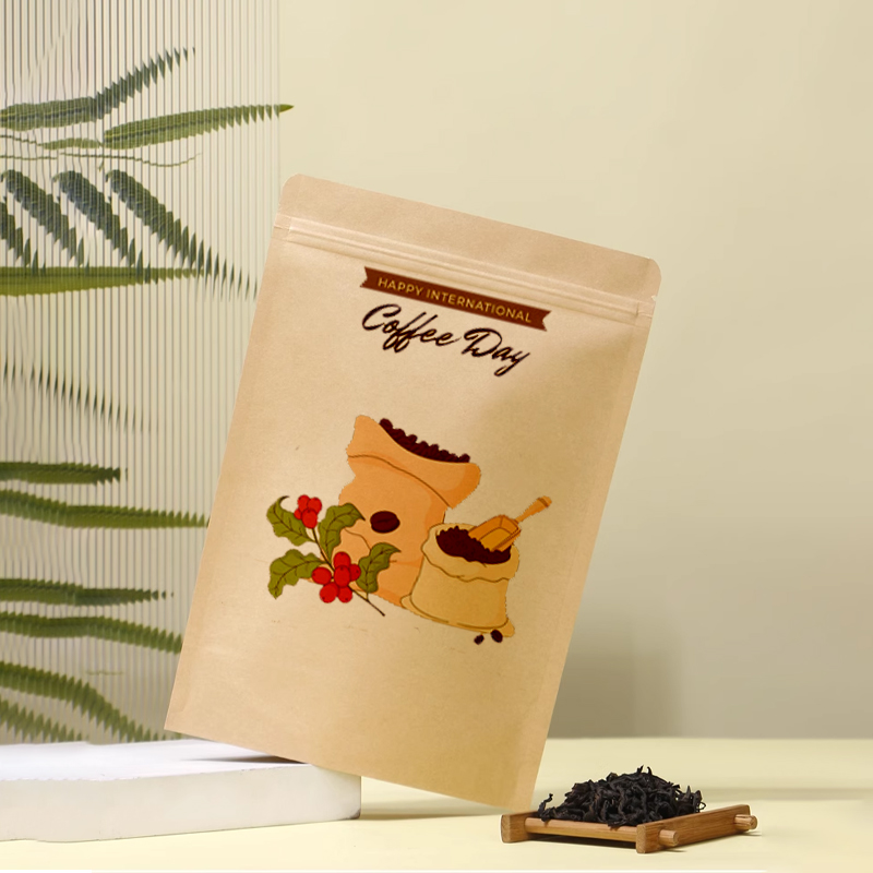 ถุงซิปล็อคพิมพ์ลายกระดาษคราฟท์ - Coffee Tea Day บทวิจารณ์และราคา