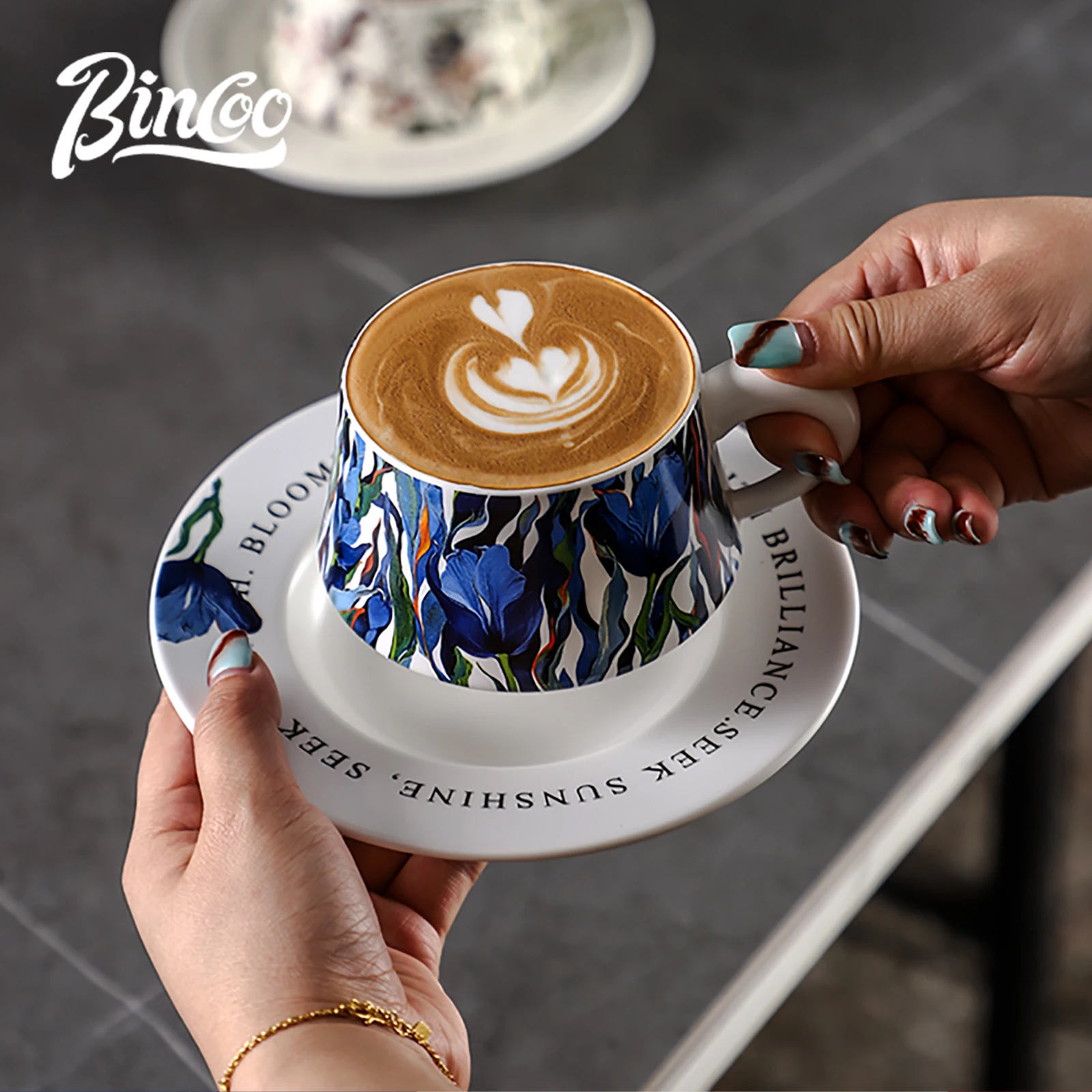 แก้วกาแฟเซรามิก BINCOO 260 มล. - Espresso Cup Saucer บทวิจารณ์และราคา