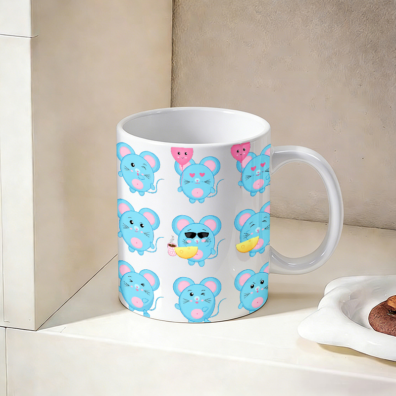 1 ชิ้น แก้วเซรามิคลายหน้าตลกสี - Coffee Tea Emoji บทวิจารณ์และราคา