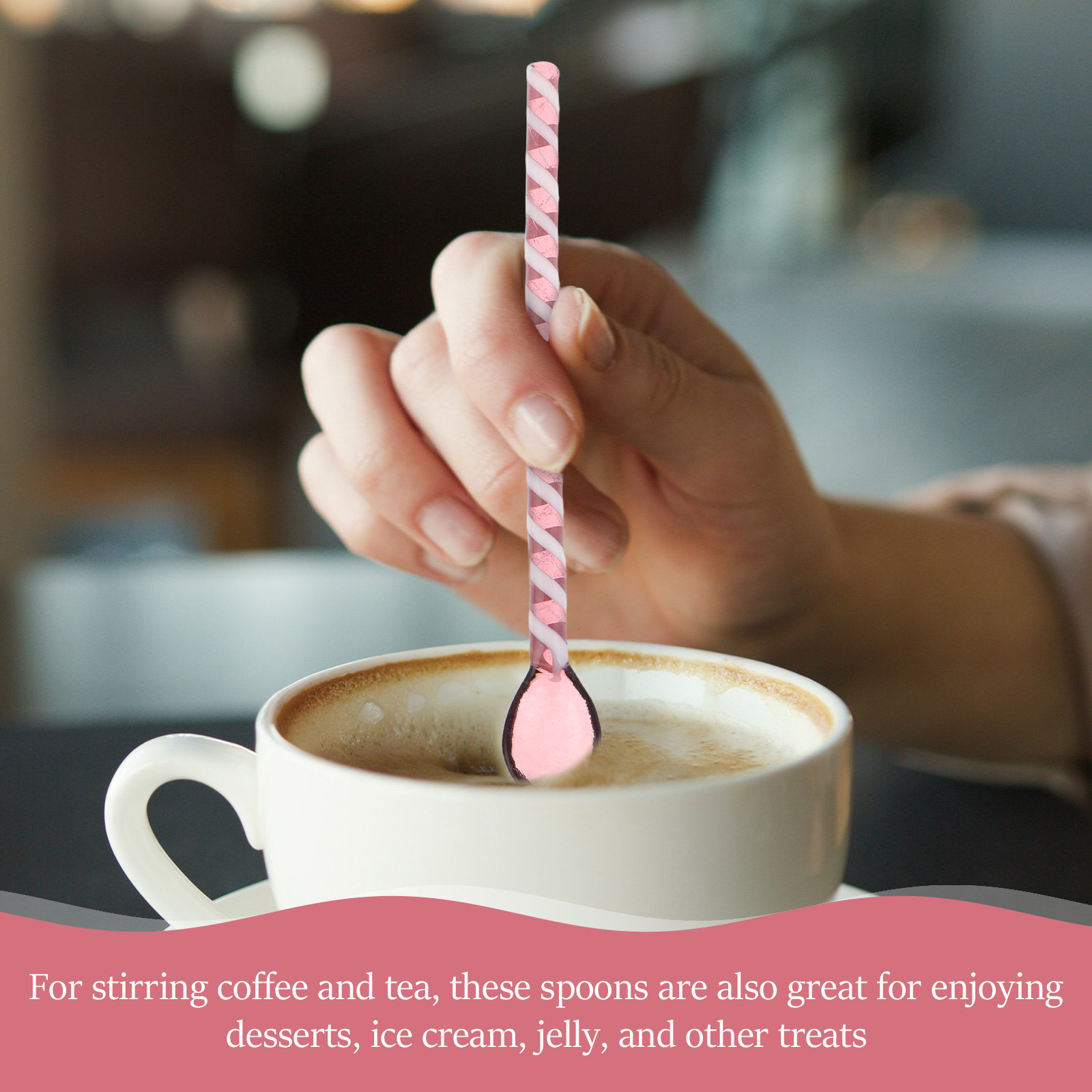 ชุดช้อนแก้วเกลียวสีสันสดใส 2 ช - Coffee Jelly Tea บทวิจารณ์และราคา