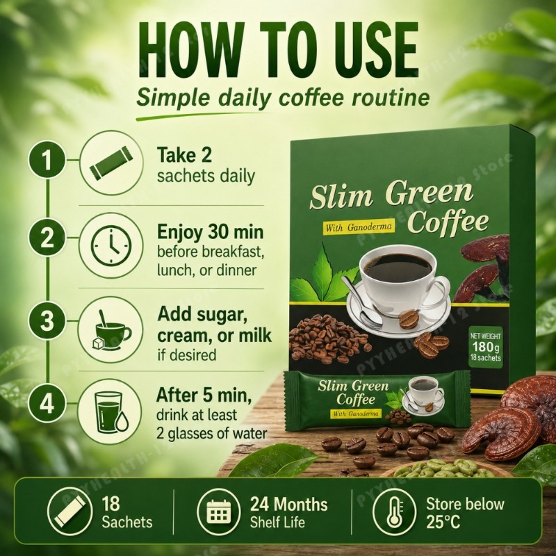 สลิม กรีนคอฟฟี่ สารสกัดชาเขียว - Coffee Tea For Weight Loss บทวิจารณ์และราคา