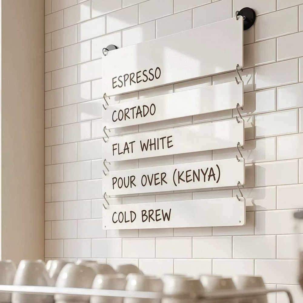 1 ชุดป้ายราคาอะคริลิกแบบแขวนขน - Coffee Tea Menu บทวิจารณ์และราคา