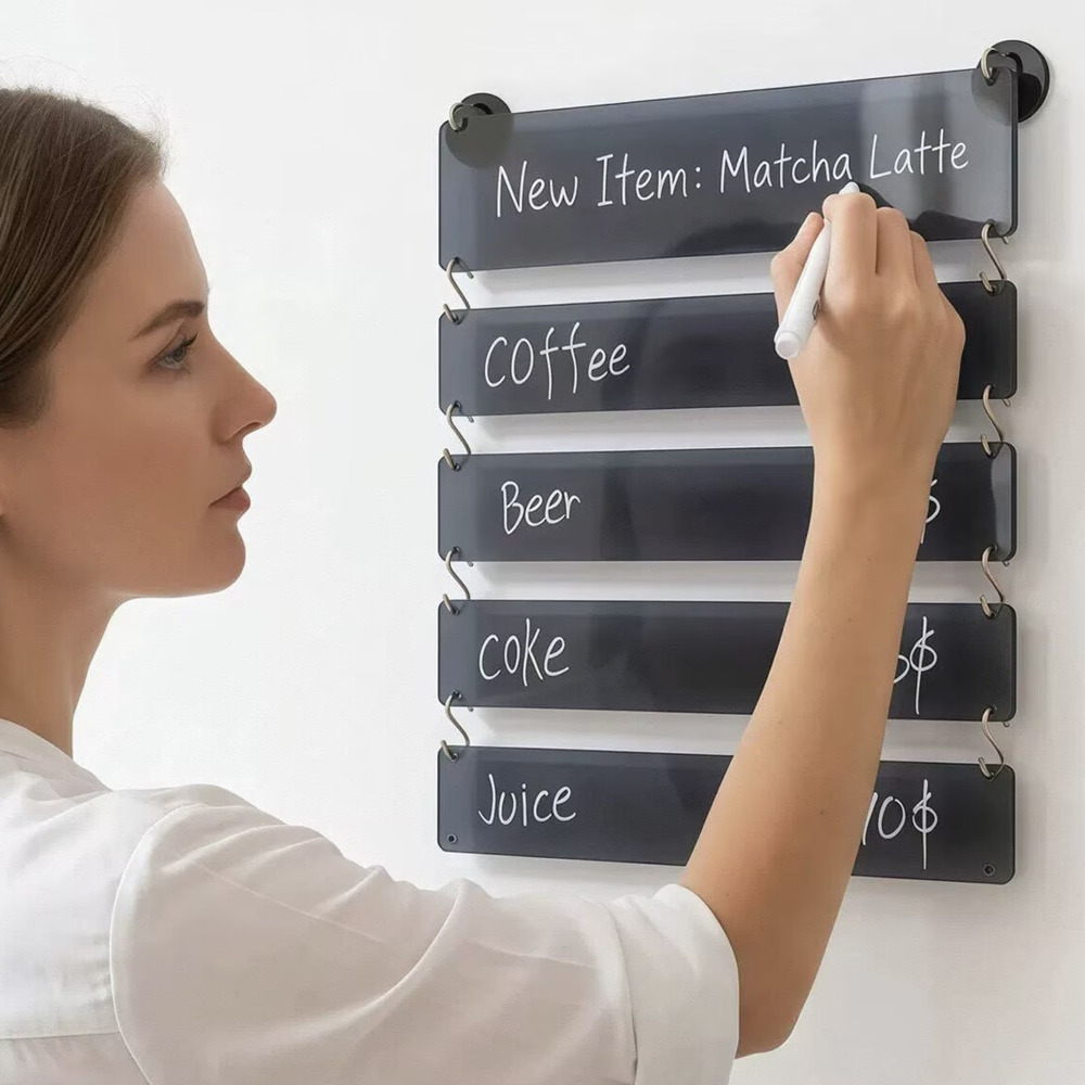 1 ชุดป้ายราคาอะคริลิกแบบแขวนขน - Coffee Tea Menu บทวิจารณ์และราคา