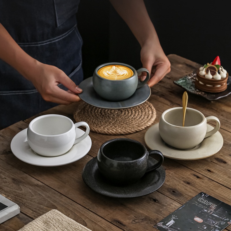 แก้วกาแฟเซรามิกวินเทจขนาด 280  - Espresso Cup Saucer บทวิจารณ์และราคา