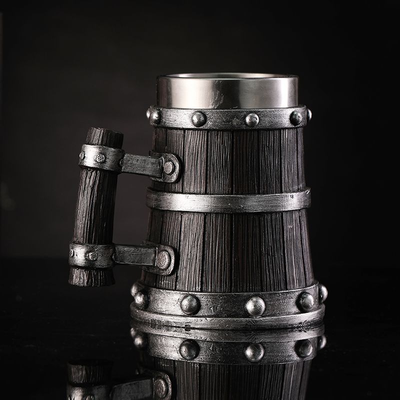แก้วเบียร์ลายไม้ เรซิ่น สแตนเล - Mug Tea Coffee บทวิจารณ์และราคา