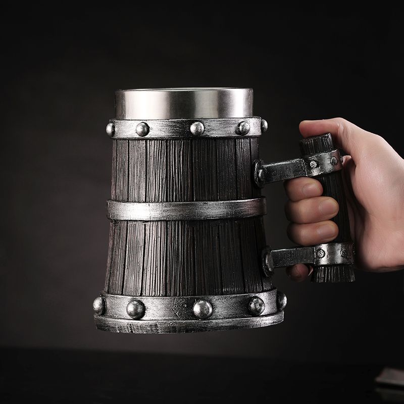 แก้วเบียร์ลายไม้ เรซิ่น สแตนเล - Mug Tea Coffee บทวิจารณ์และราคา