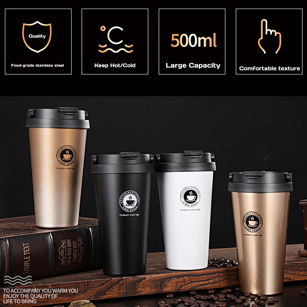 แก้วกาแฟเก็บความร้อนแบบพกพา 16 - Double Wall Mug บทวิจารณ์และราคา