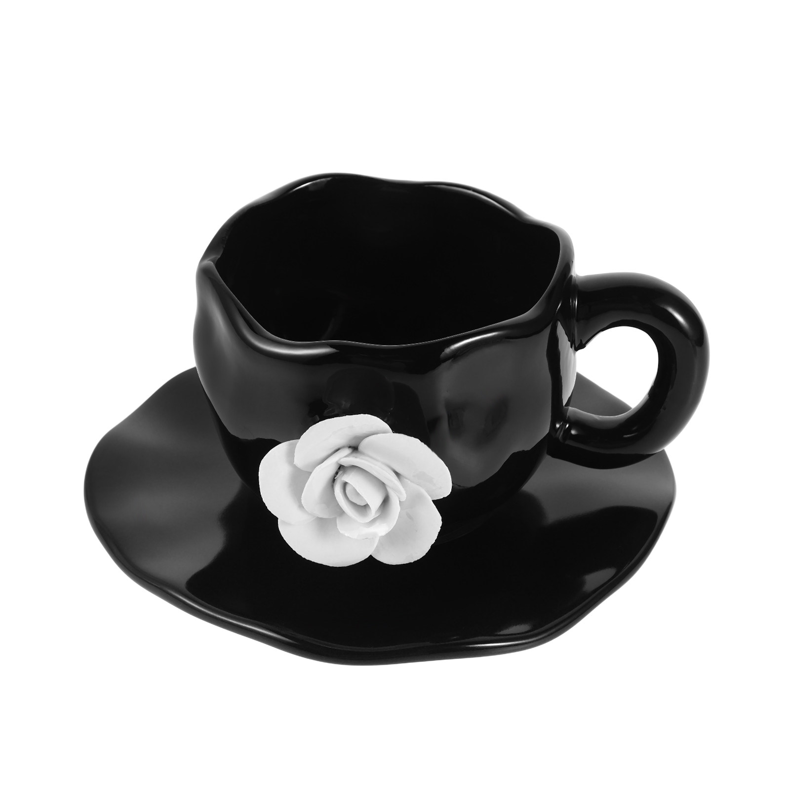 ชุดแก้วกาแฟเซรามิกดีไซน์ดอกกุห - Juice Tea Coffee บทวิจารณ์และราคา