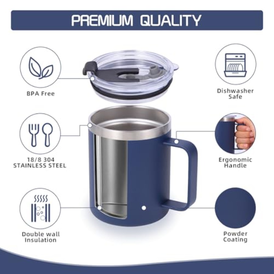 แก้วกาแฟสำหรับเดินทางและตั้งแค - Double Wall Mug บทวิจารณ์และราคา